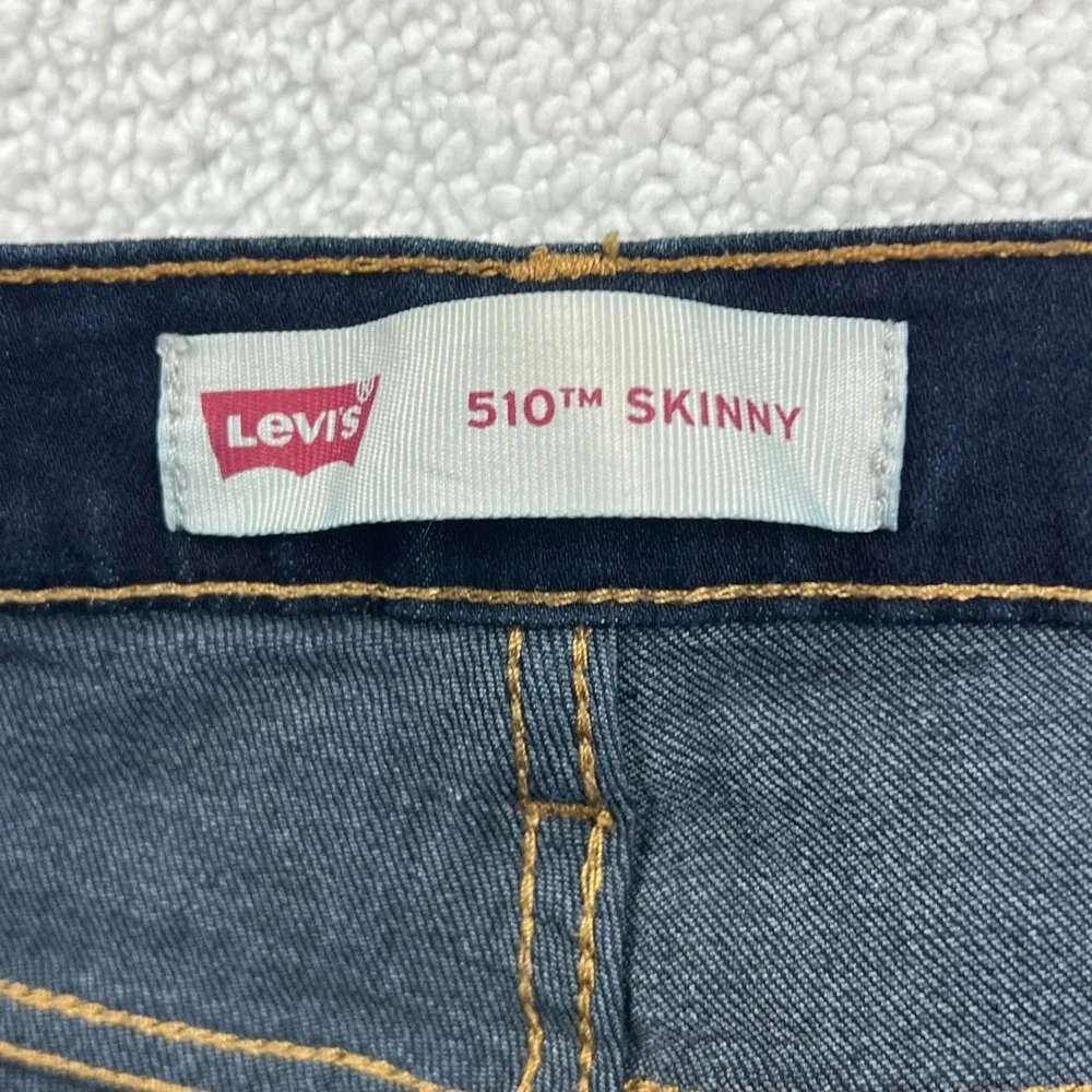 Levi Strauss & Co 510‎ Skinny Dark Wash Denim Jeans Boy's Size 14 Reg W27 L27